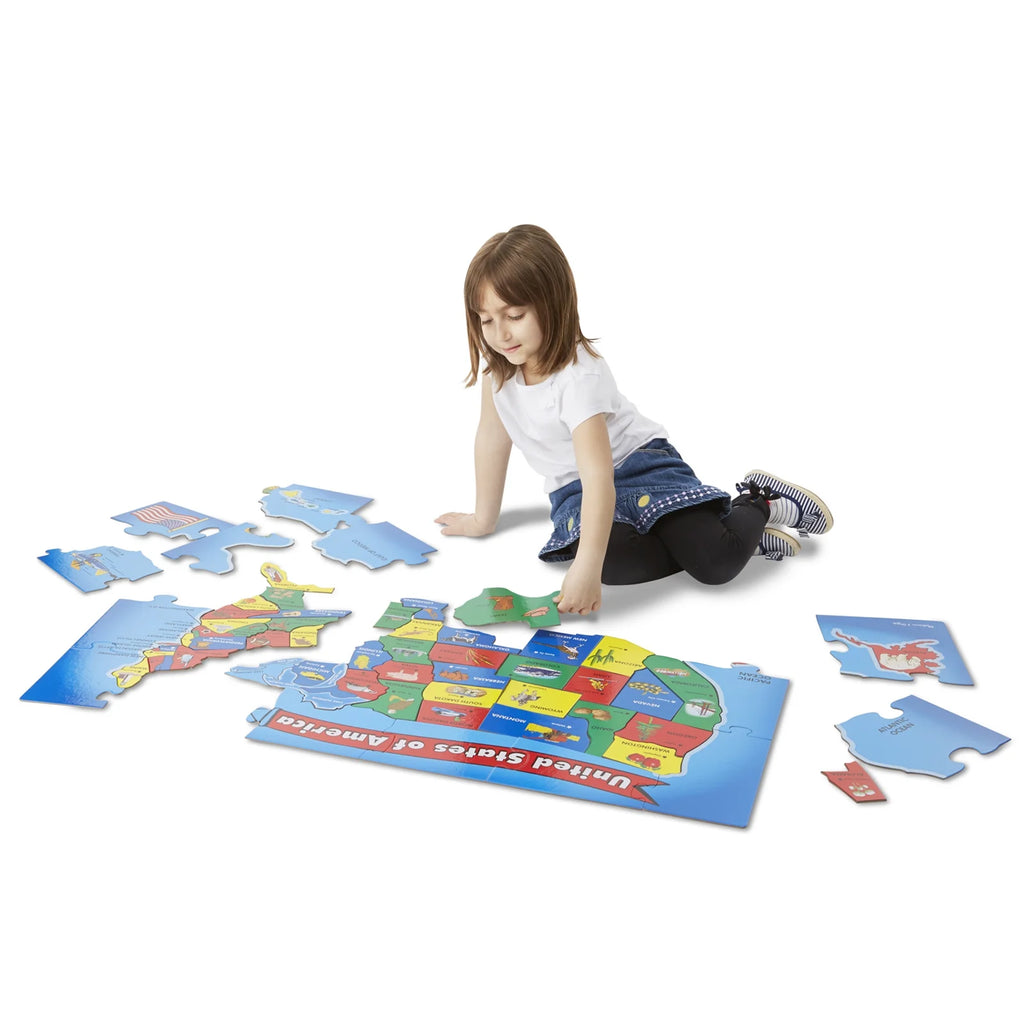 51 Pieces U.S.A. Map Floor Puzzle D941097