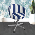 Navy Blue Stripe Chair Slip Cover L348