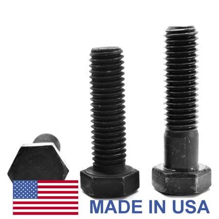 1 1/8 inch-7 x 2 1/2 inch Coarse Thread Grade 8 Hex Cap Screw Black Oxide Pk 35 U440539