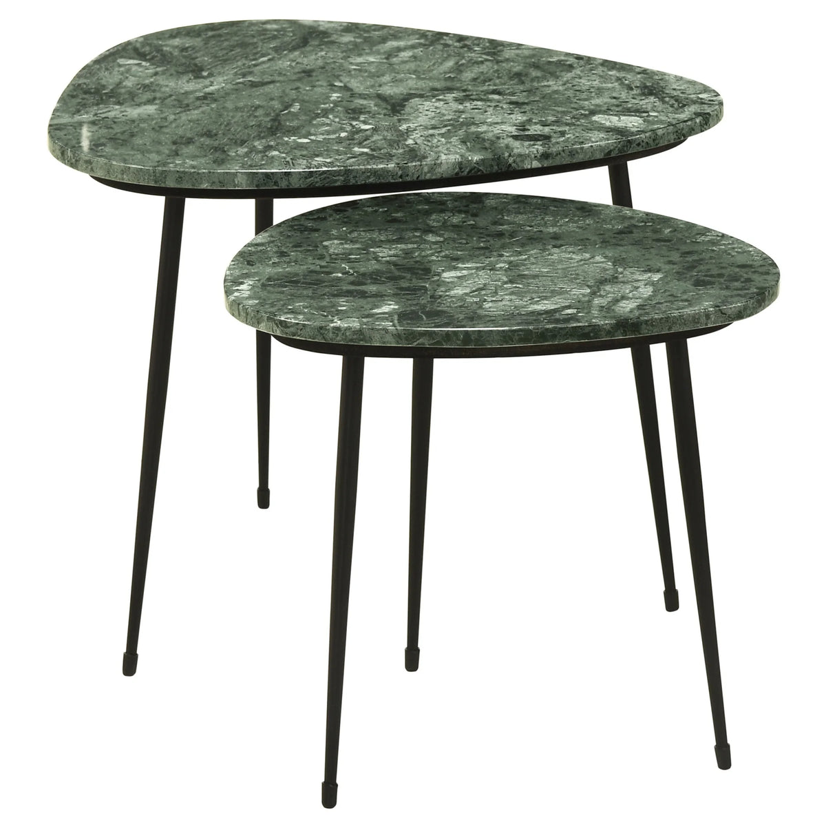 Metal Marble Top Nesting Table E177