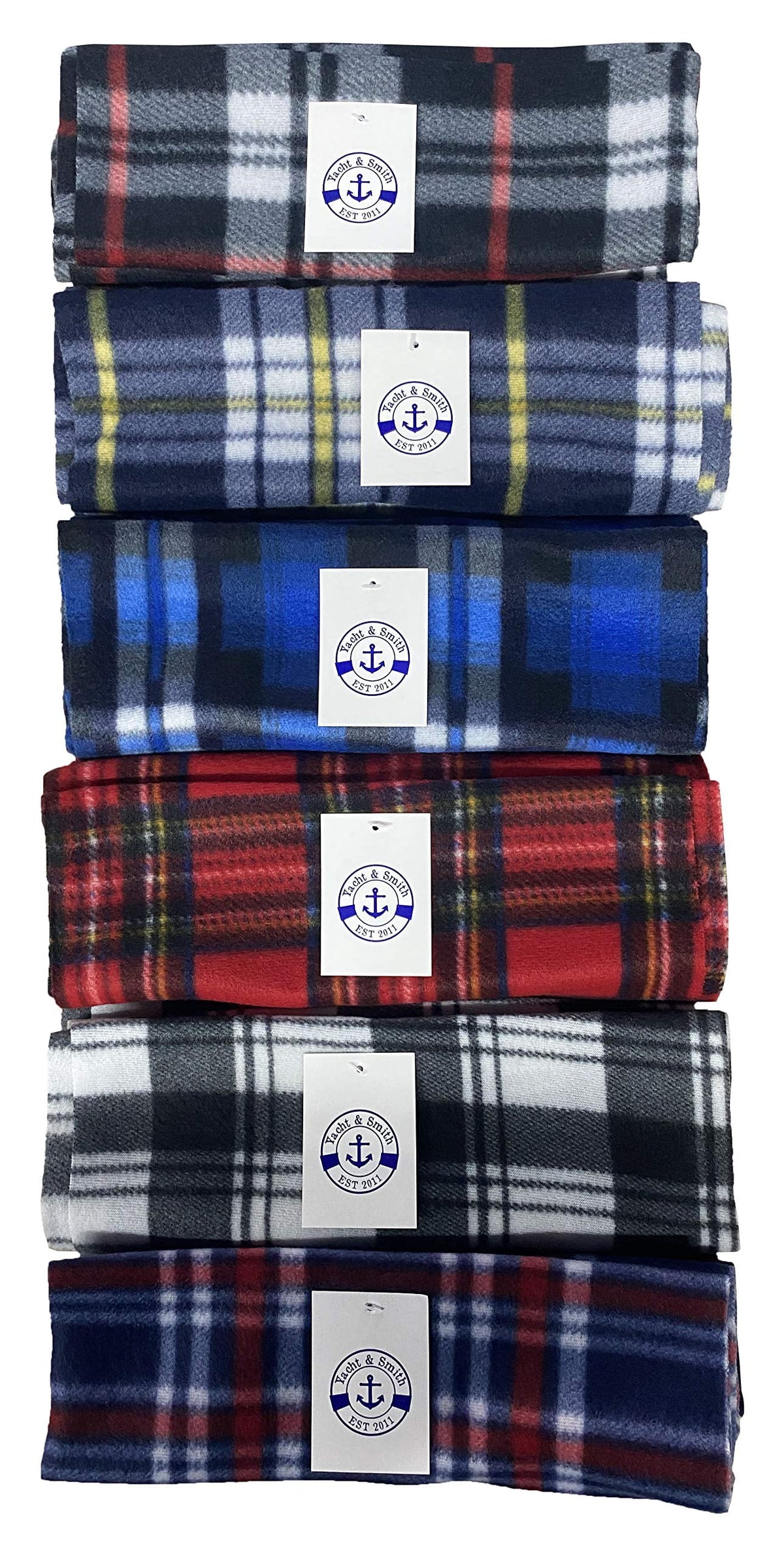 12 Pack Warm Fleece Knit Winter Scarf G7541