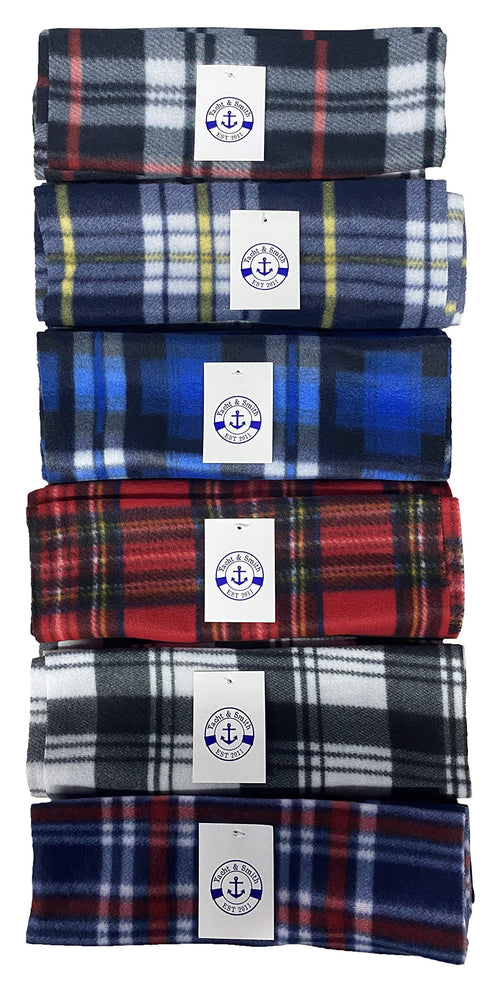 12 Pack Warm Fleece Knit Winter Scarf G7541