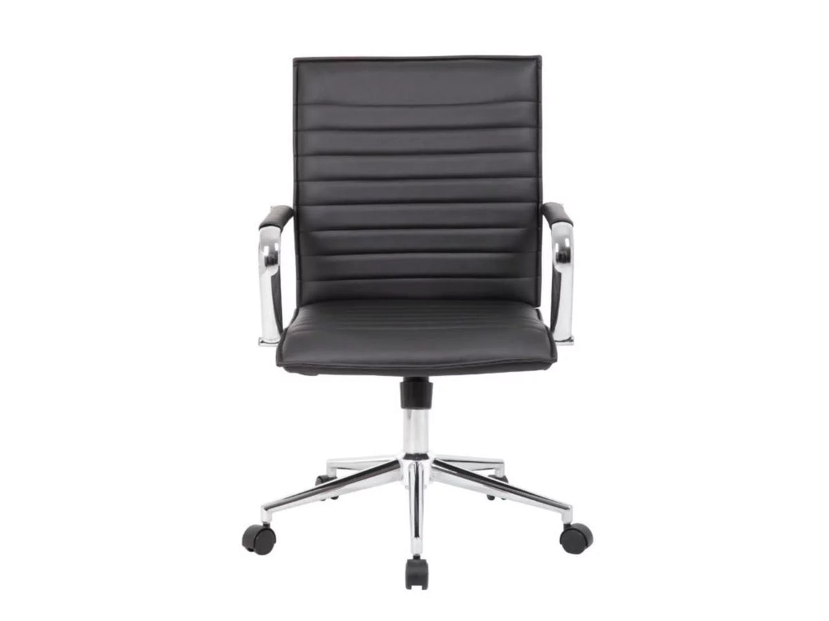 Black Vinyl Hospitality Chair Q86155