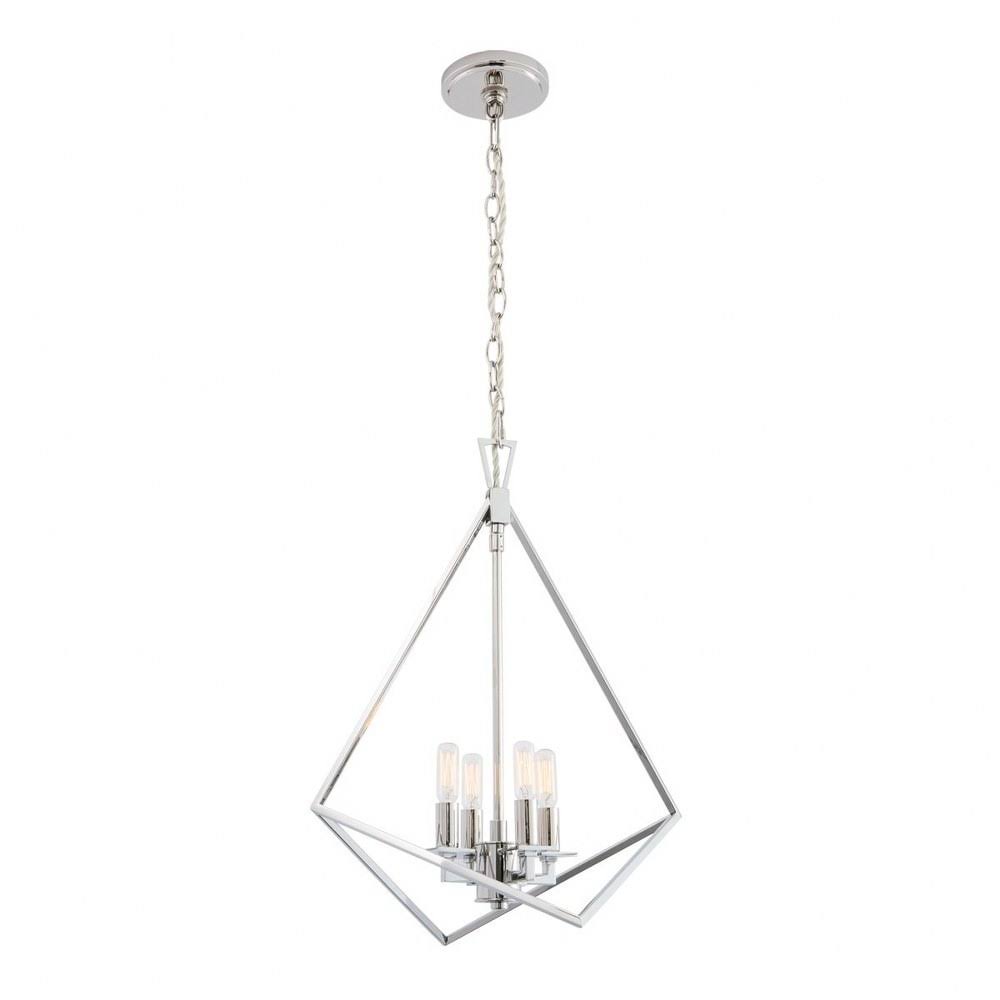 Four Light Cage Chandelier Matte Black Q671616
