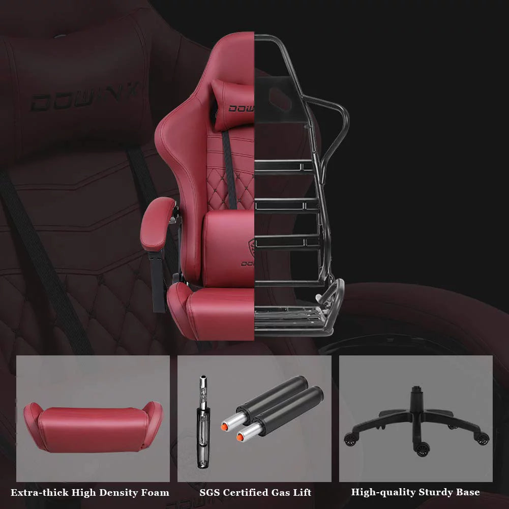 Gaming Chair Massage PU Leather with Footrest L82010