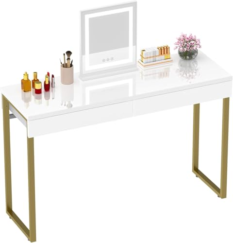 White Vanity Desk with 2 Drawers Z8191