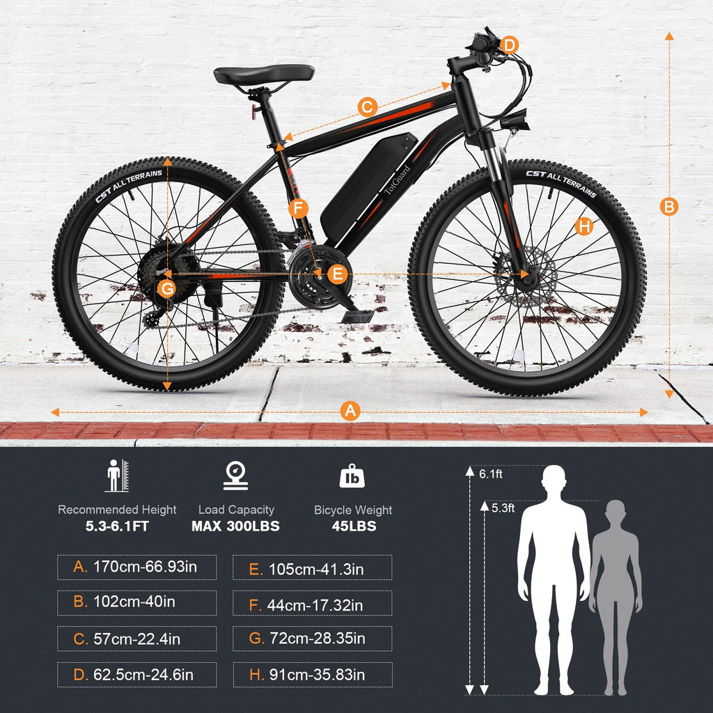 Electric Bike 26 350W 36V 374.4WH Shimano 21 Speed P730