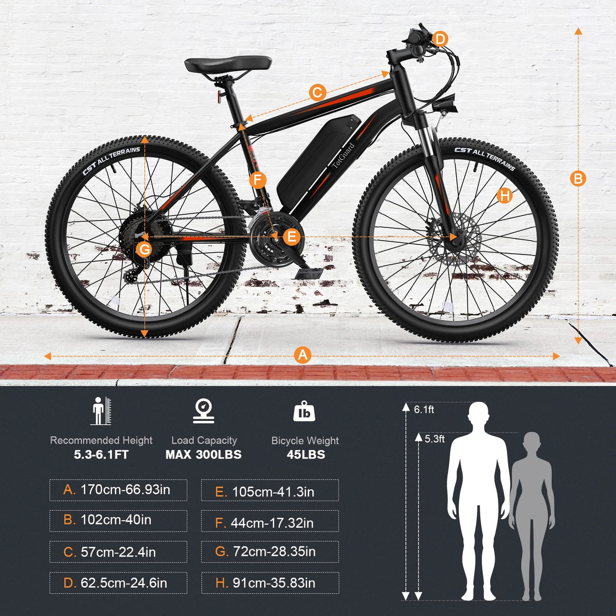 Electric Bike 26 350W 36V 374.4WH Shimano 21 Speed P730