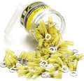 100PCS Heat Shrink Crimp Ring Connectors 5/16" Yellow 12-10 AWG W21618