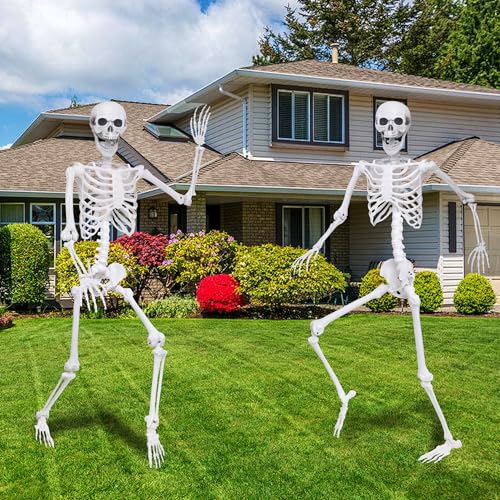 5.4Ft 2PCS Posable Skeleton with Movable Joints W76732