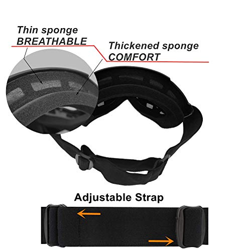 Motorcycle Goggles with Removable Face Mask G2148