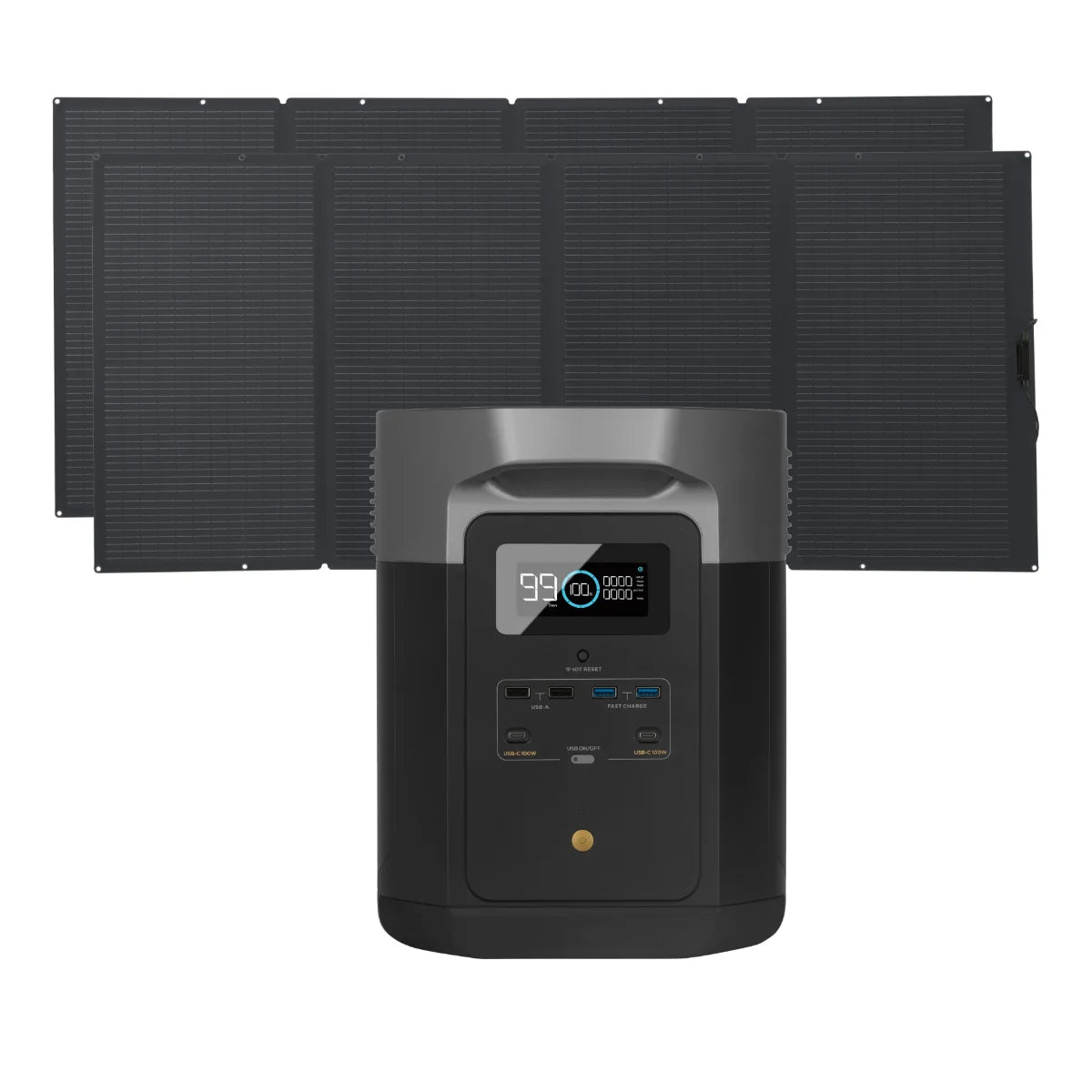 Portable Power Station and 2 x Portable Solar Panel U97652