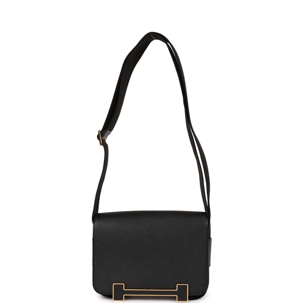 Black Chevre Gold Hardware Geta U887384