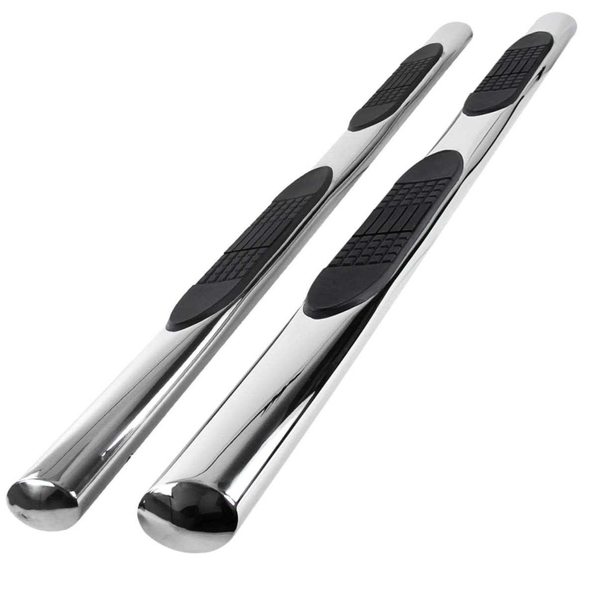 4 inch Oval Stainless Finish Side Step Bars Y767