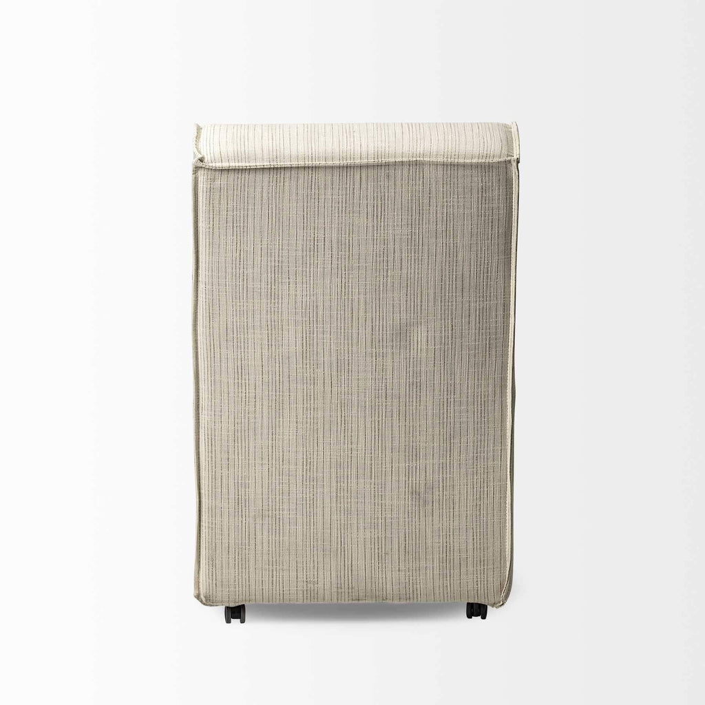 Cream Fabric Dining Chair on Casters T29864