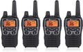 36 Channel FRS Two-Way Radio Walkie Talkie, Black/Silver, Pack of 4 U3625