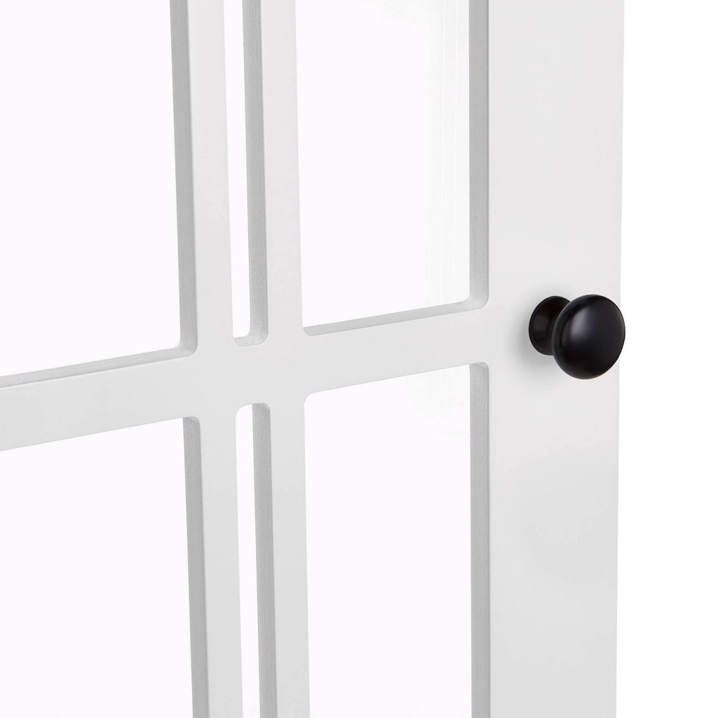 White Two Door Corner Cabinet V31505