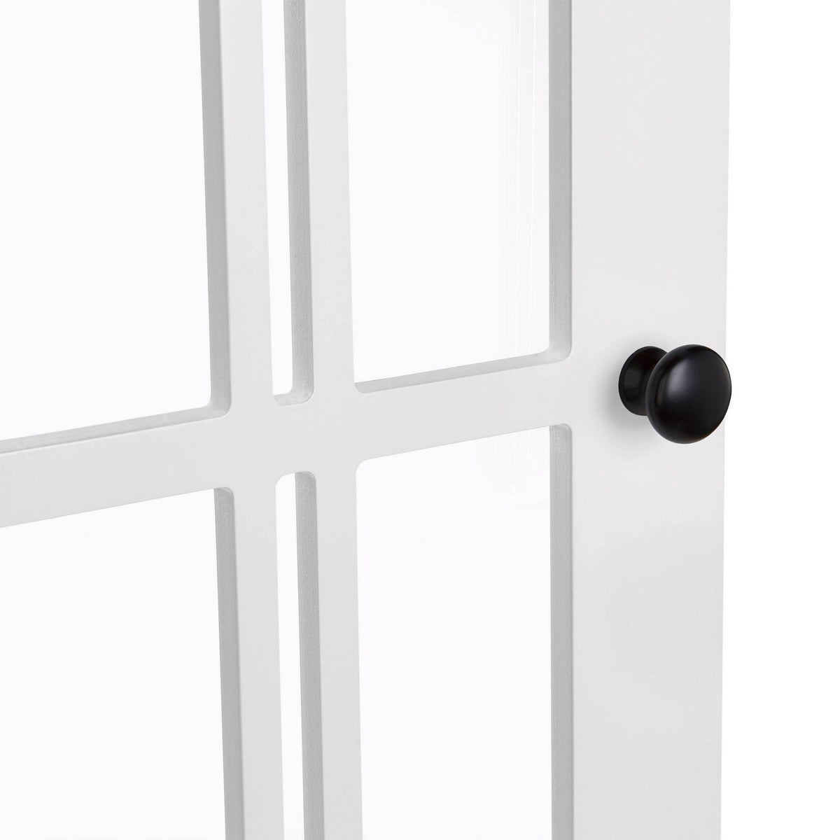 White Two Door Corner Cabinet V31505