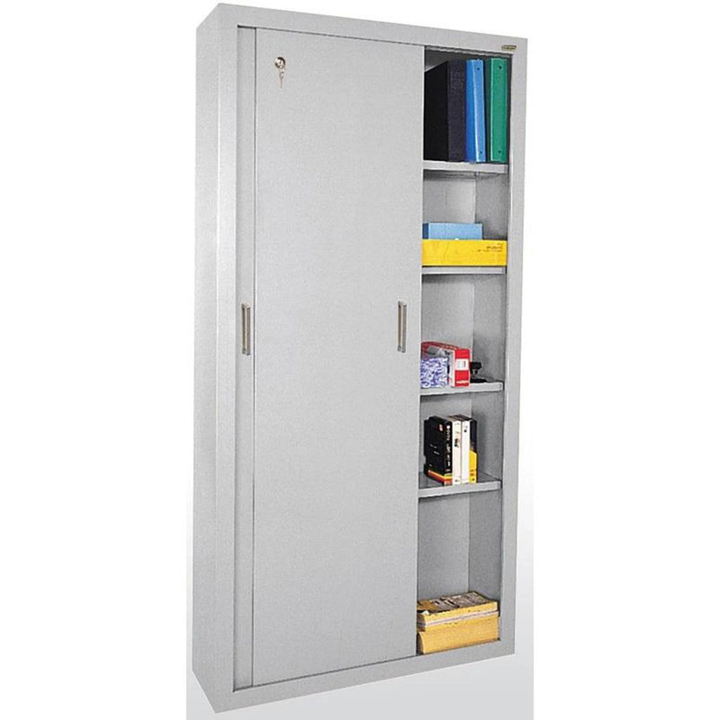 Sliding Door Storage Cabinet Dove Gray Z15235
