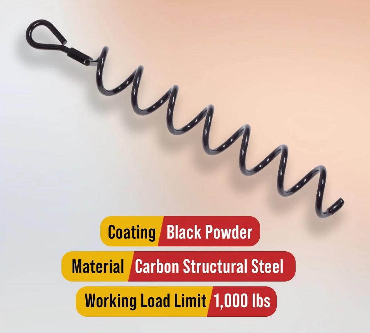 20 Pack 18 inches Steel Earth Auger Tent Stakes Ground Screw Anchor R125735