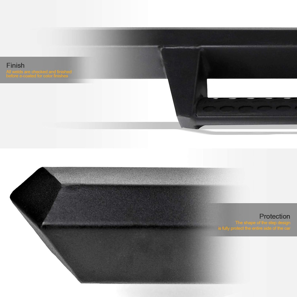 Matte Black Nerf Bars Running Boards for Ram 1500 Quad Cab G386784