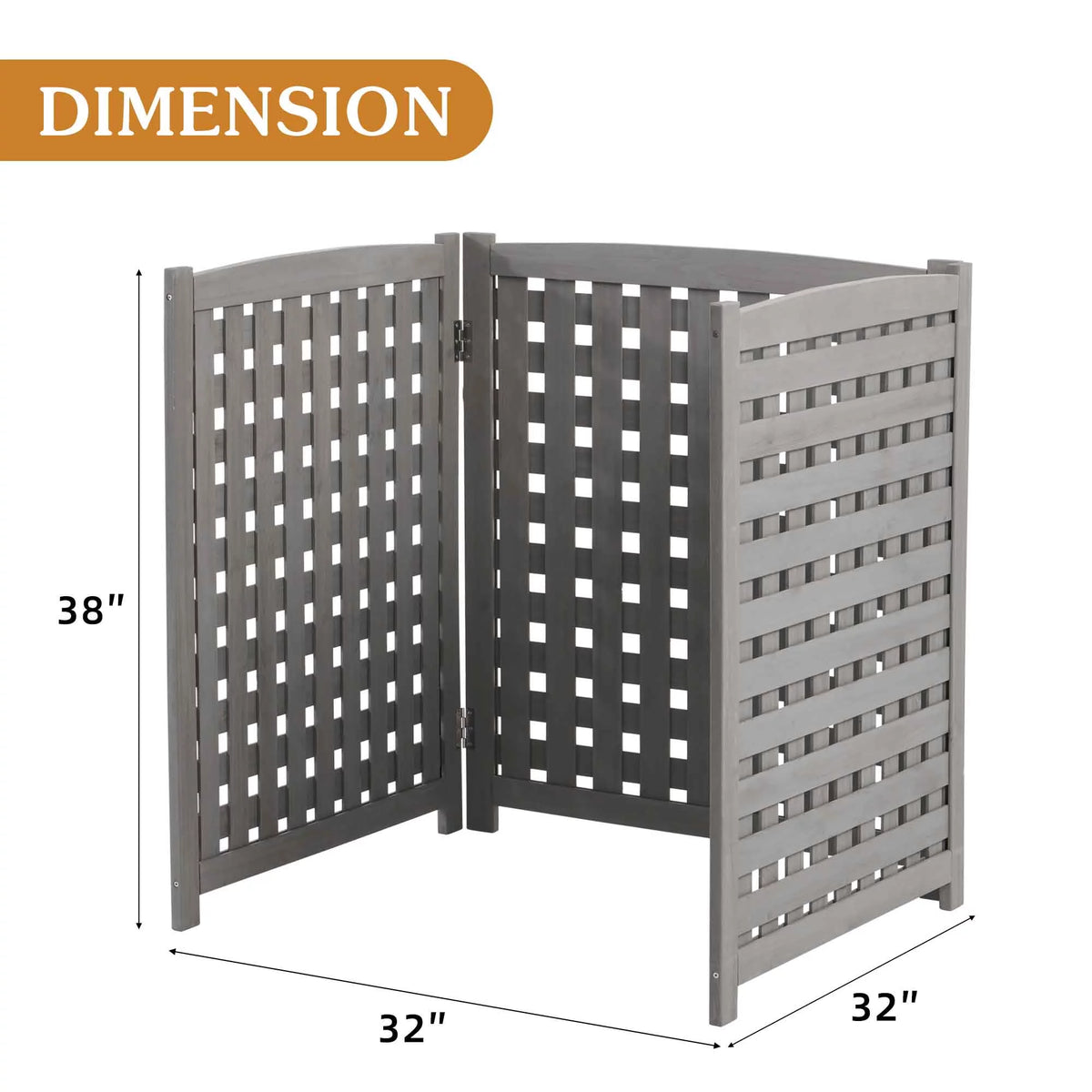 Cedar Privacy Fence Screen 3 Panels J4456