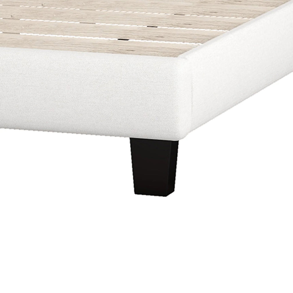 Queen Size Platform Bed Frame Beige T81594