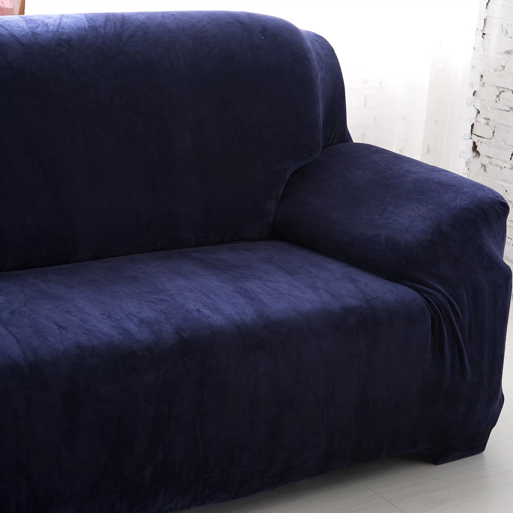 L Shape Velvet Sofa Cover J470541
