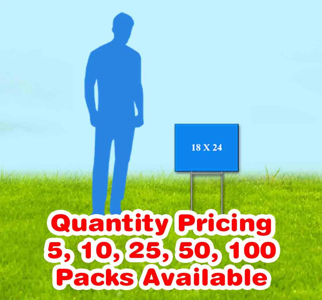 Yard Sign with Metal Step Stake L41688