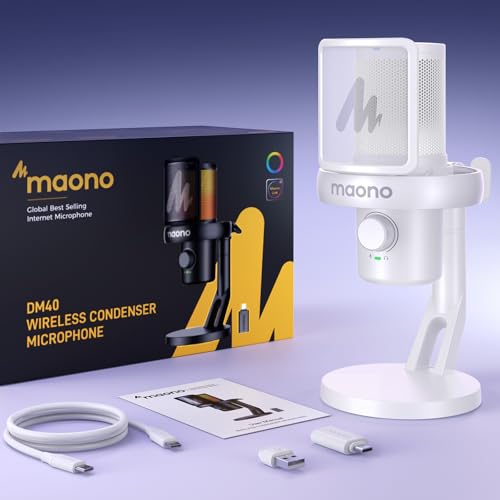 Wireless Microphone with 3-Level Noise Cancellation USB Mic Z940