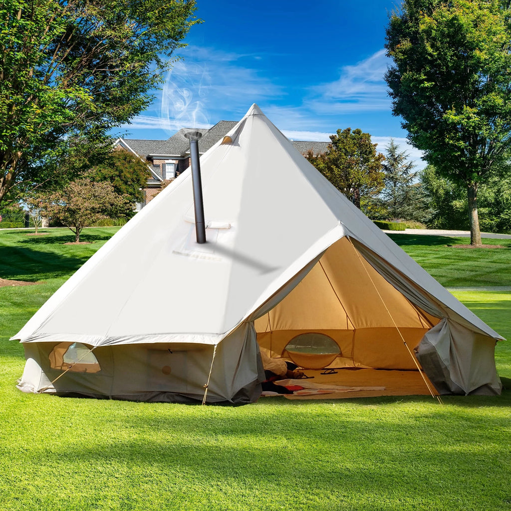 4 Seasons Waterproof Cotton Camping Tent with Stove Jacks G46024