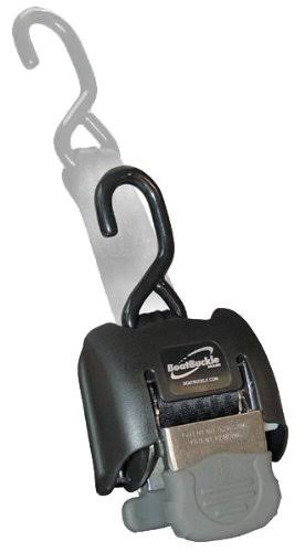 Stainless Steel Retractable Transom Tie-Down, Black, 1 Pair V40746