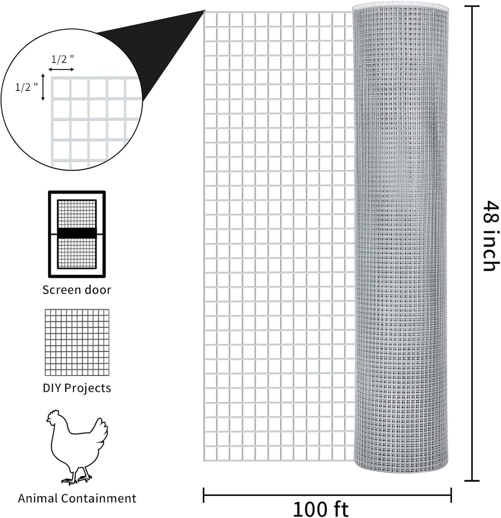 Galvanized Wire Mesh 48inx100ft 19 Gauge P826