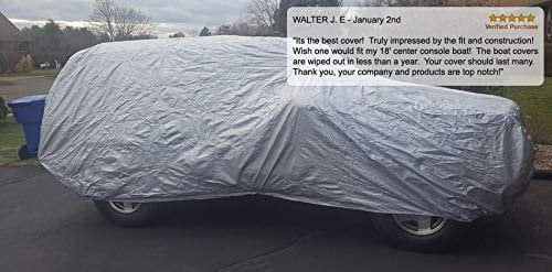 SUV Cover with Fleece Lining, Anti-Theft Cable Lock, Storage Bag & Wind Straps Q443028