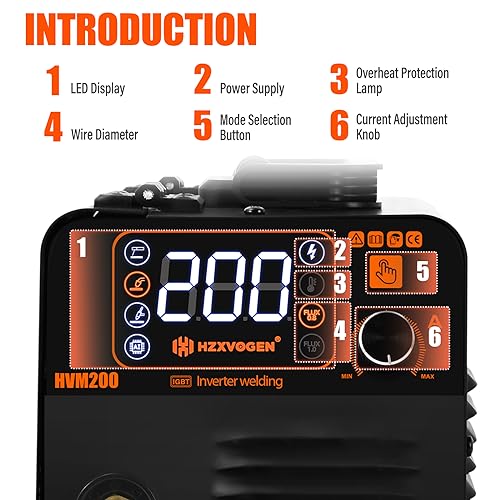 200A MIG Welder 3 in 1 Gasless MIG/Lift TIG/Stick Welding Machine Portable IGBT Inverter E406493