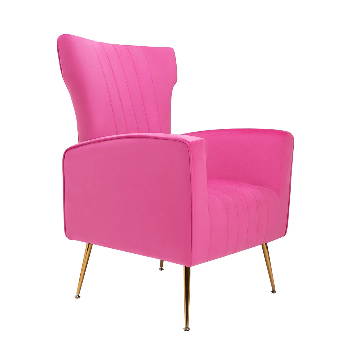 Velvet Wingback Accent Chair with Gold Legs K740