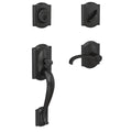 Matte Black Single Cylinder Door Handleset with Door Lever K81337