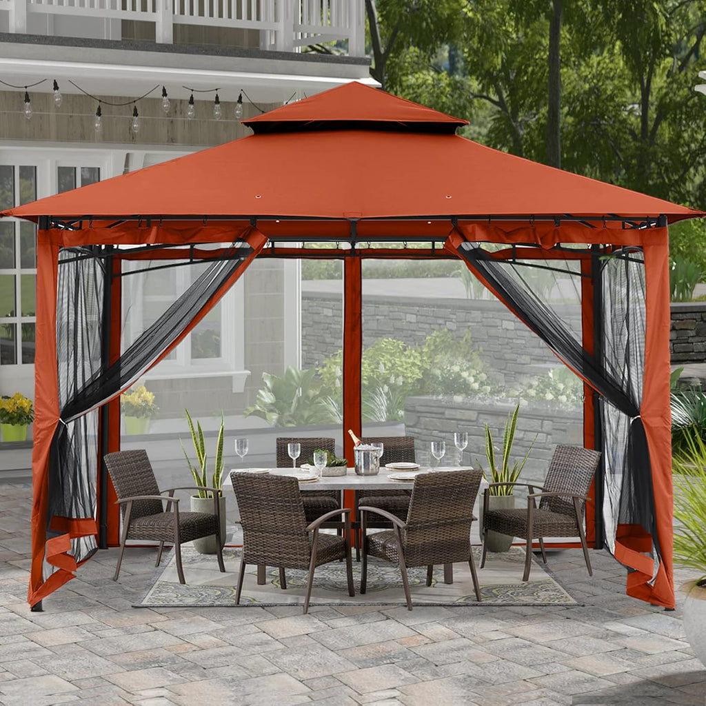 10x12 Gazebo with Netting Q9103