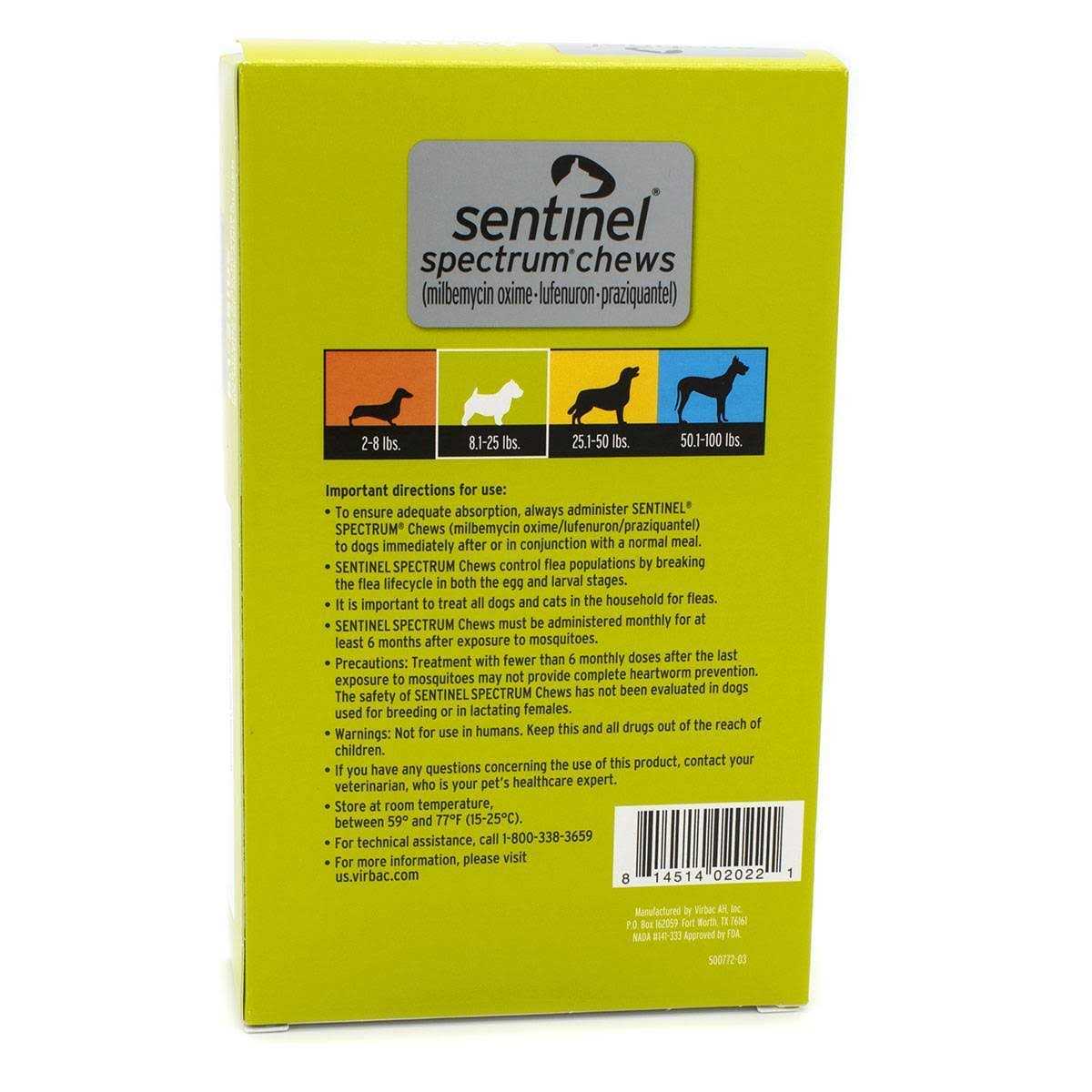 Sentinel Spectrum for Dogs J423