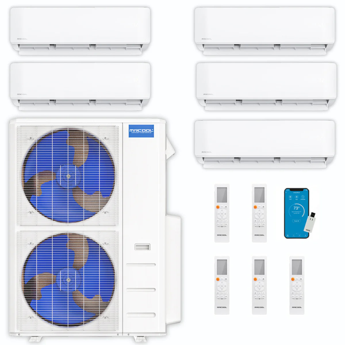 45,000 BTU 5 Zone Ductless Air Conditioner and Heat Pump A3730