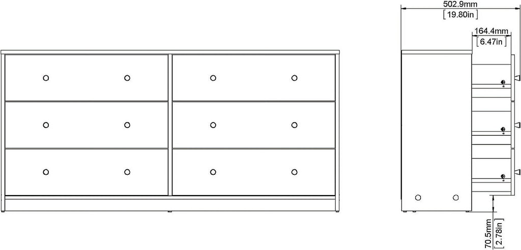 6 Drawer Double Dresser R90420