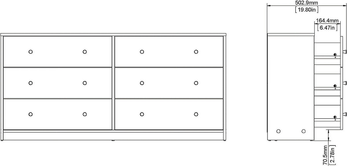 6 Drawer Double Dresser R90420