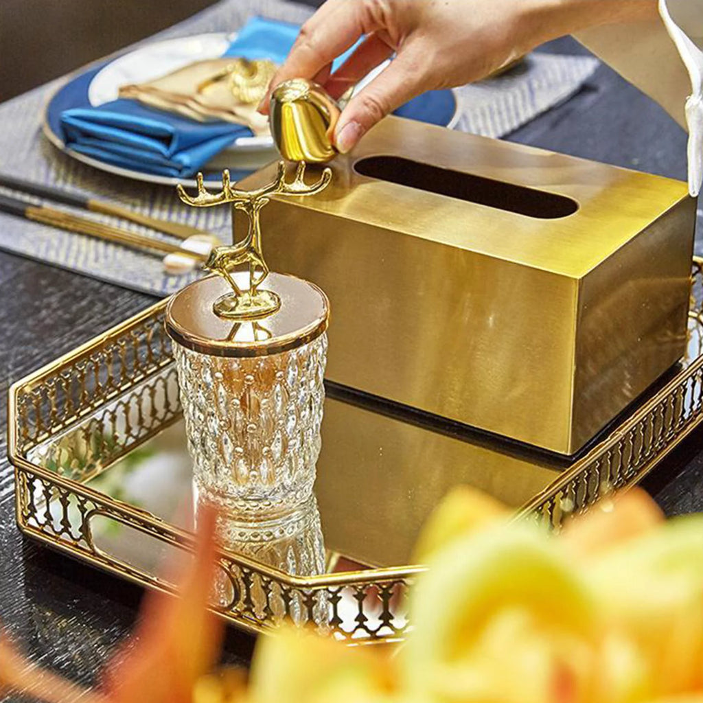 Gold Mirror Tray V685