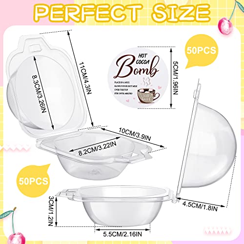 100 Pcs Hot Cocoa Bomb Packaging Box and Sticker Set O9050