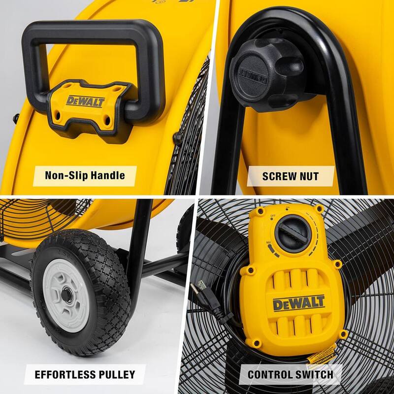 Heavy-Duty Drum Fan with Power Cord and Speed Control E67121