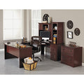 65"W U-Shaped Executive Corner Desk, Cherry F3689