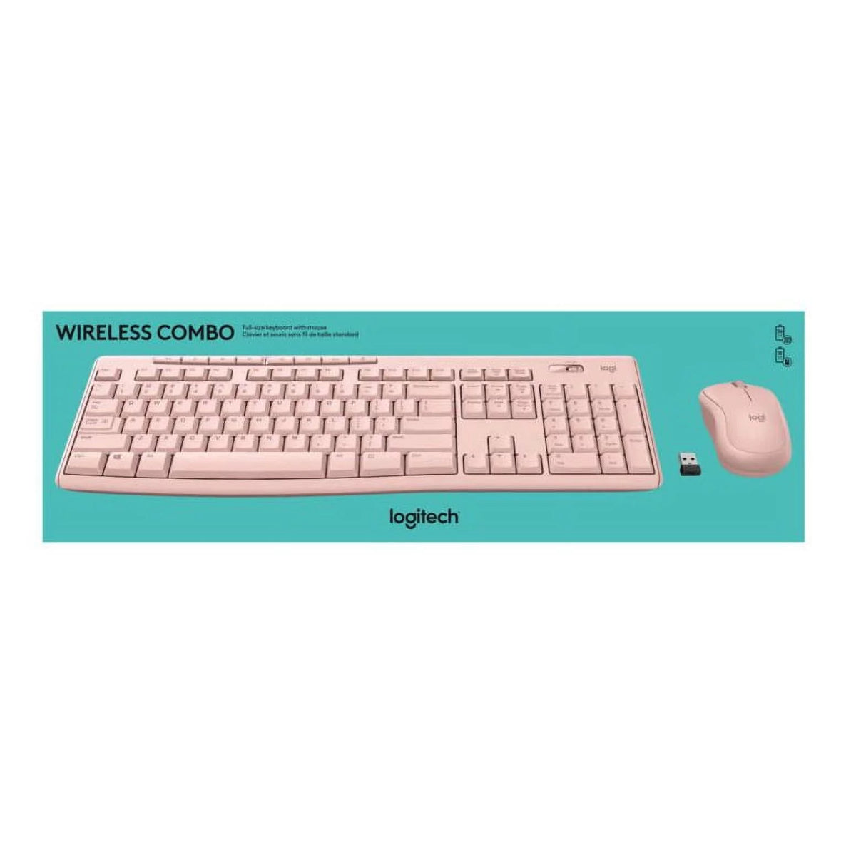 Wireless Keyboard and Mouse Combo Rose N726