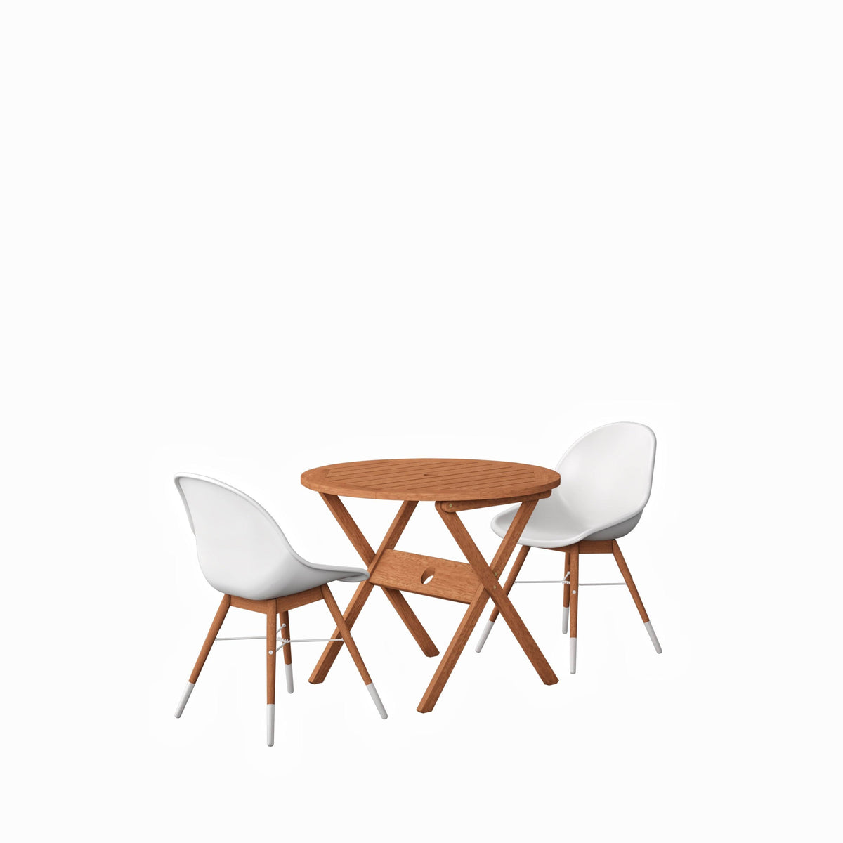 3-Piece Eucalyptus Wood Patio Dining Set H404