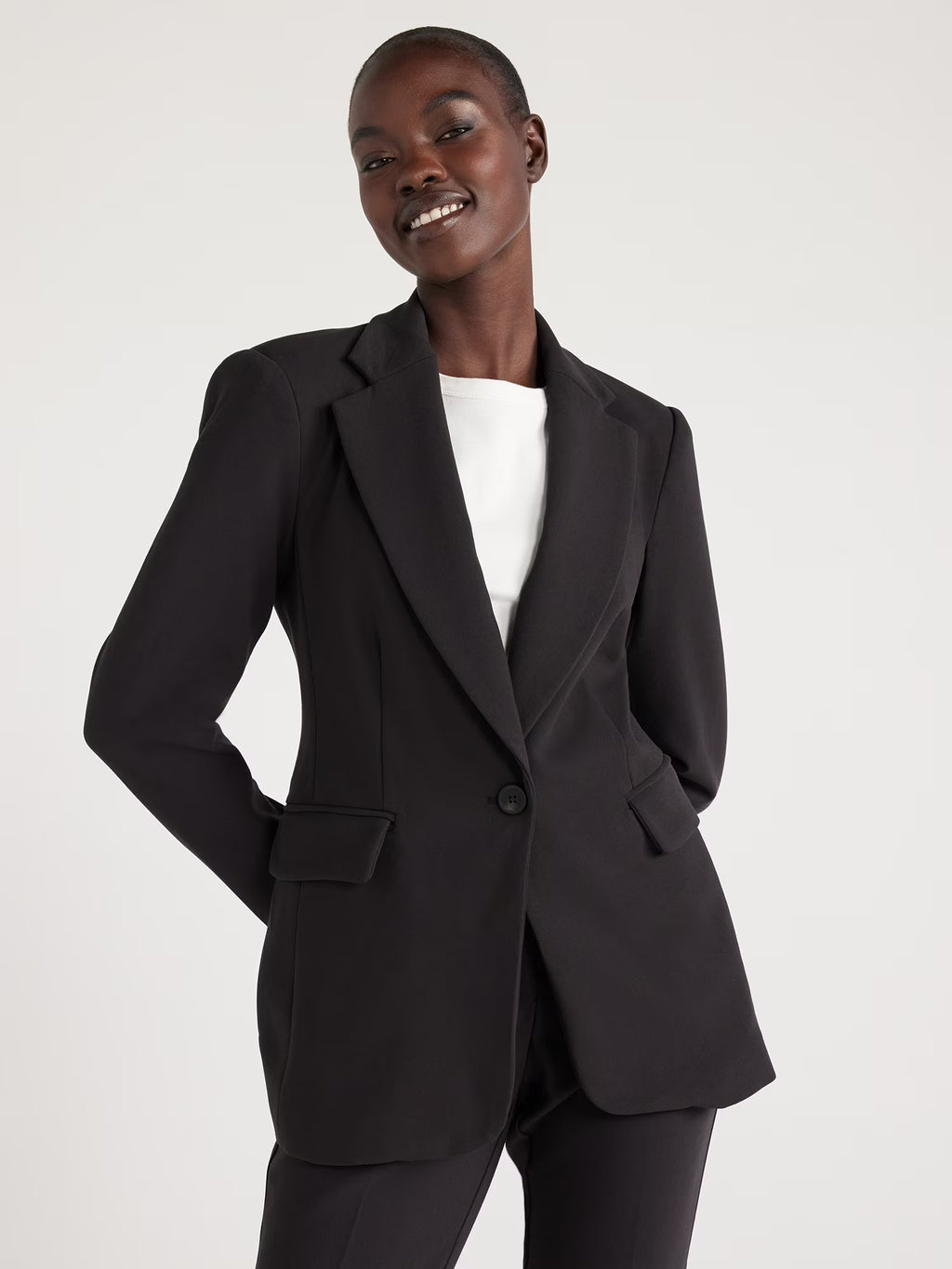 Slim Single-Breasted Blazer D615