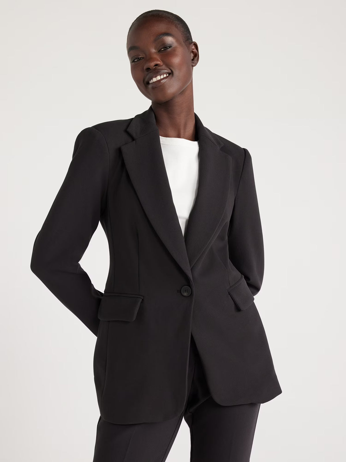 Slim Single-Breasted Blazer D615